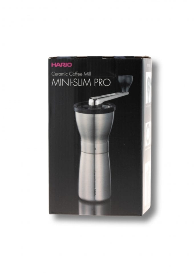 Hario Ceramic Coffee Mill Mini-Slim PRO Silver