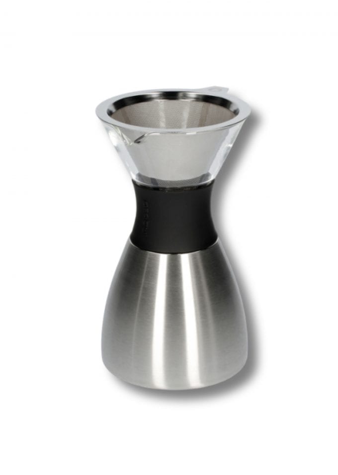 Asobu - Pourover Insulated Coffee Maker - Silver / Black